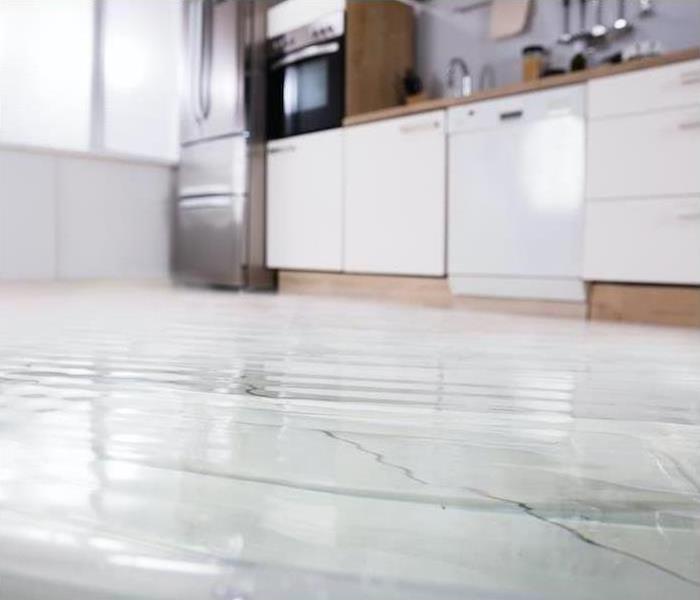 Water on a kitchen floor